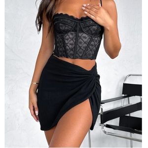 Sunset Views Mini Skirt Black XS